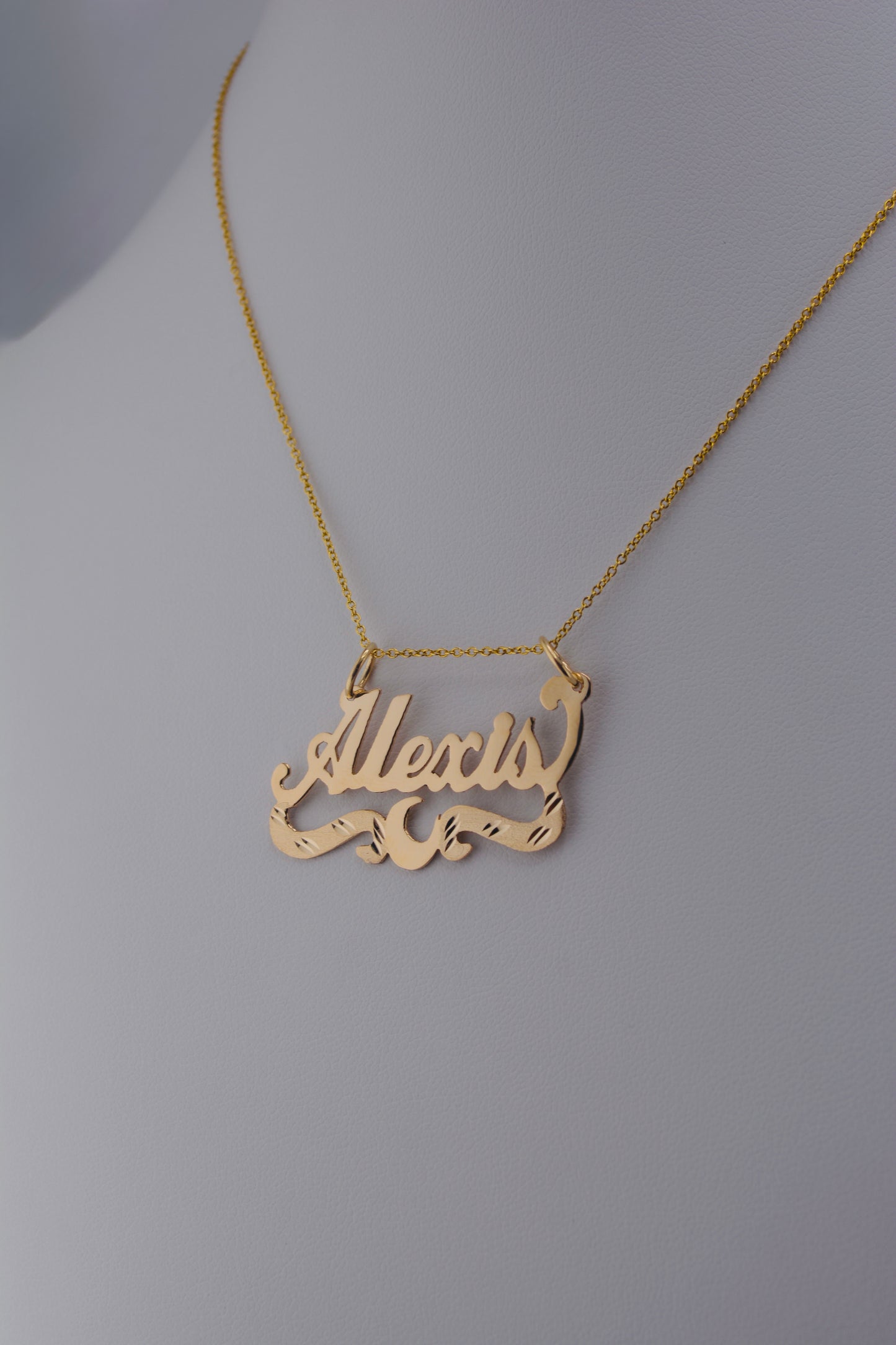 10K Gold Moon Nameplate | Moon