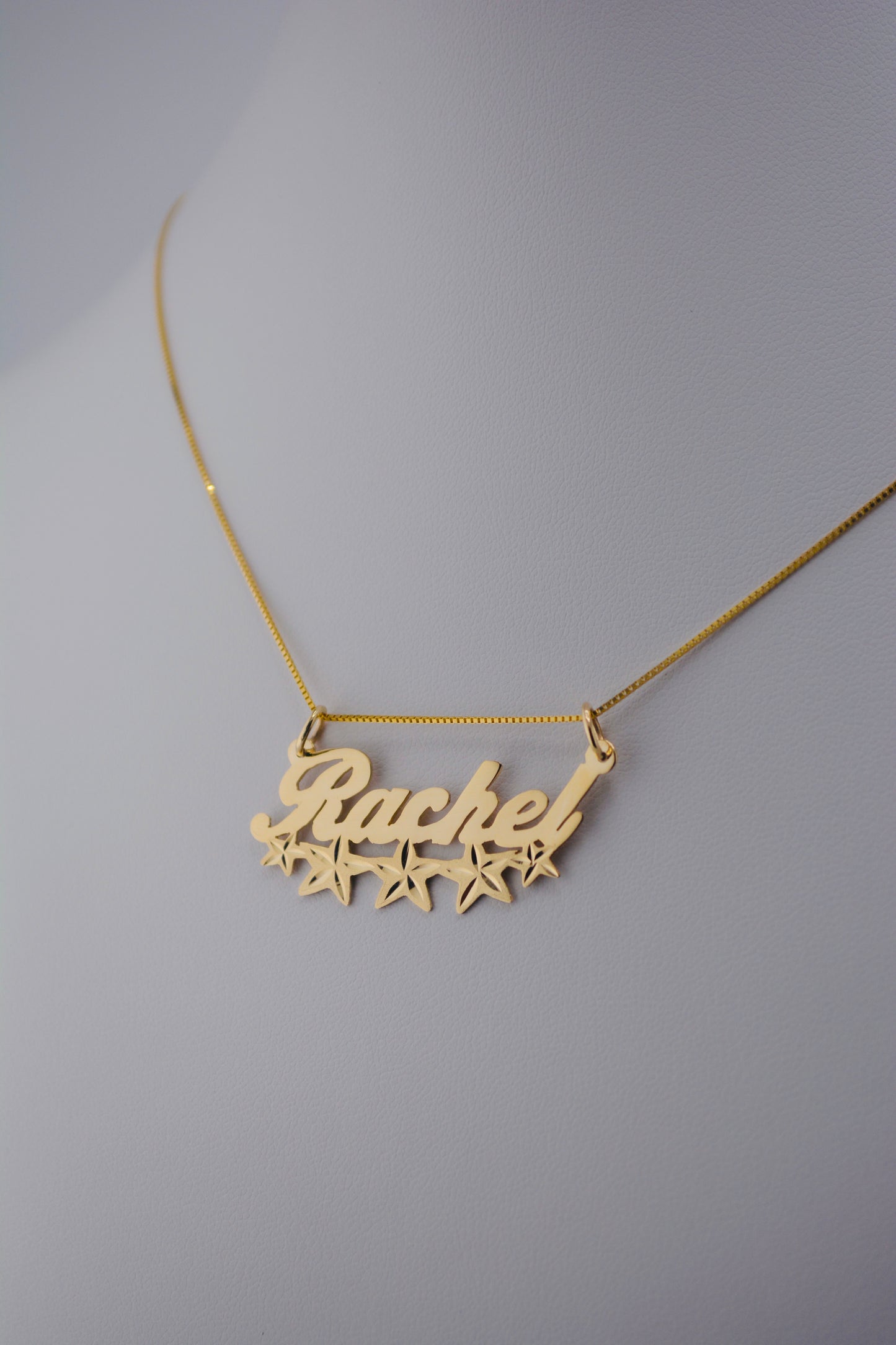 14K Gold Five Star Nameplate